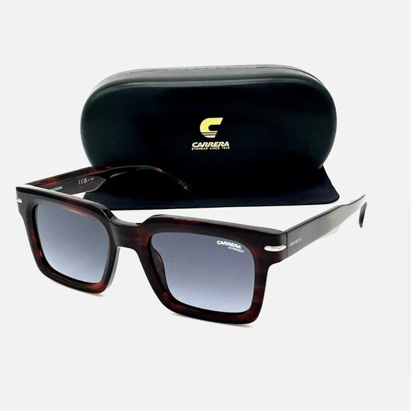 CARRERA Brown Horn / Gray 52mm Sunglasses